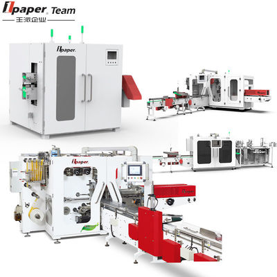 quality Consumo de aire 200-260L/min Máquina de embalaje de papel de tejido para producción continua factory